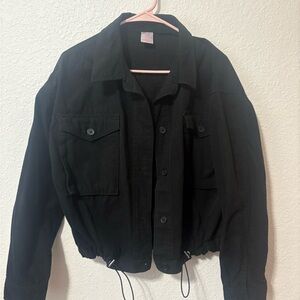No Boundaries Charcoal Button-Up Jacket
